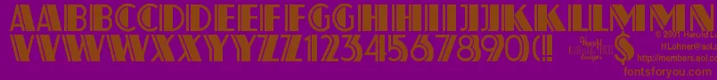 Atlas ffy Font – Brown Fonts on Purple Background