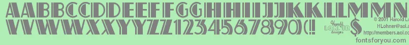 Atlas ffy Font – Gray Fonts on Green Background