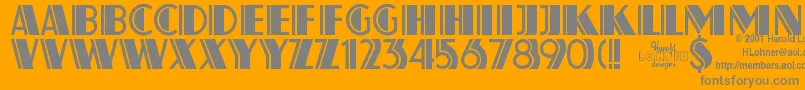 Atlas ffy Font – Gray Fonts on Orange Background