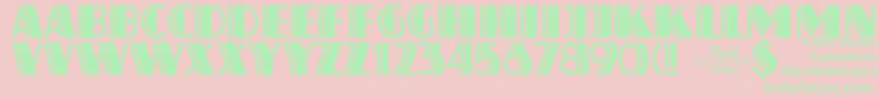 Atlas ffy Font – Green Fonts on Pink Background