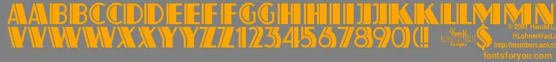 Atlas ffy Font – Orange Fonts on Gray Background