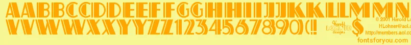 Atlas ffy Font – Orange Fonts on Yellow Background