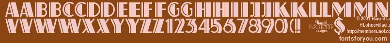 Atlas ffy Font – Pink Fonts on Brown Background