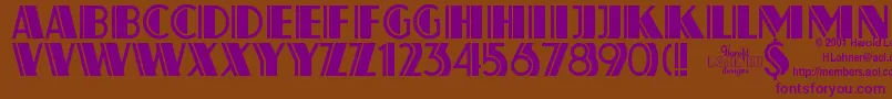 Atlas ffy Font – Purple Fonts on Brown Background