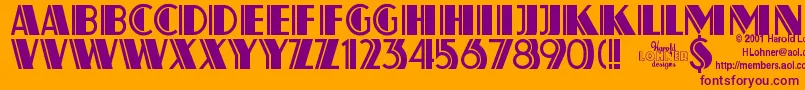 Atlas ffy Font – Purple Fonts on Orange Background