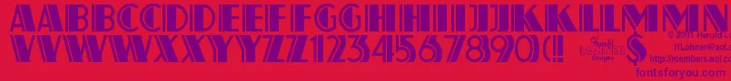 Atlas ffy Font – Purple Fonts on Red Background