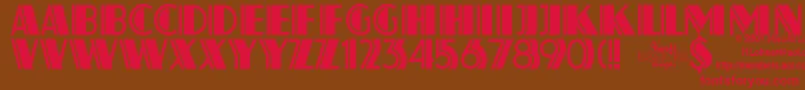 Atlas ffy Font – Red Fonts on Brown Background