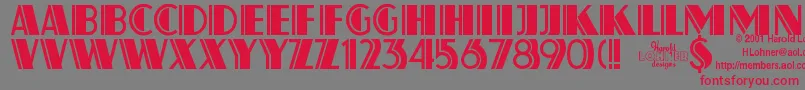 Atlas ffy Font – Red Fonts on Gray Background
