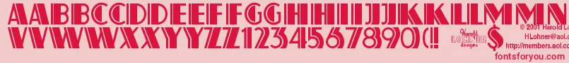 Atlas ffy Font – Red Fonts on Pink Background