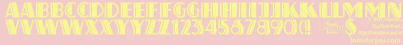 Atlas ffy Font – Yellow Fonts on Pink Background