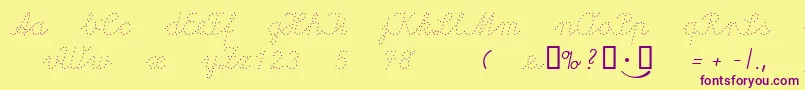 Lapunkt Font – Purple Fonts on Yellow Background