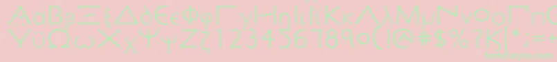 GreekSigismundus Font – Green Fonts on Pink Background