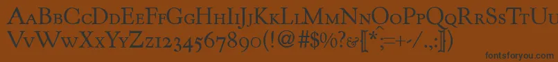 KentuckyoldstylesmcRegularDb Font – Black Fonts on Brown Background
