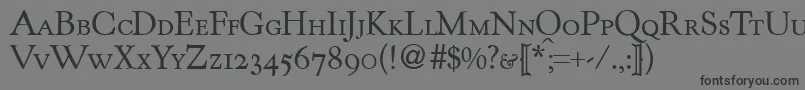 フォントKentuckyoldstylesmcRegularDb – 黒い文字の灰色の背景