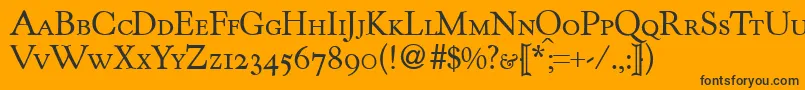 KentuckyoldstylesmcRegularDb Font – Black Fonts on Orange Background