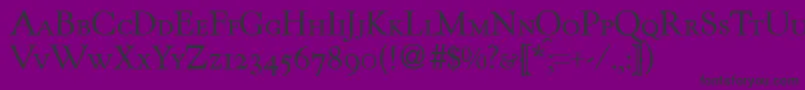 Шрифт KentuckyoldstylesmcRegularDb – чёрные шрифты на фиолетовом фоне