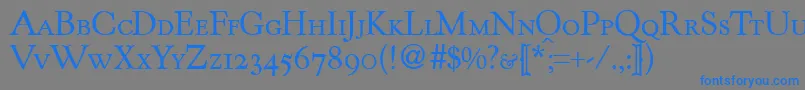 fuente KentuckyoldstylesmcRegularDb – Fuentes Azules Sobre Fondo Gris