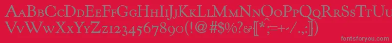 KentuckyoldstylesmcRegularDb Font – Gray Fonts on Red Background