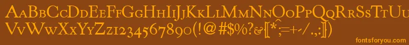 Police KentuckyoldstylesmcRegularDb – polices orange sur fond brun
