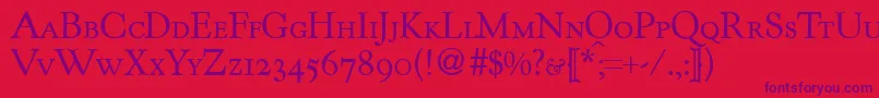 KentuckyoldstylesmcRegularDb Font – Purple Fonts on Red Background