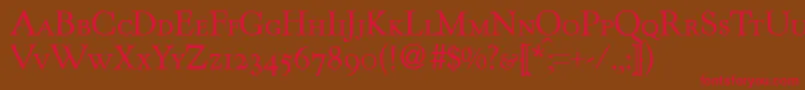 KentuckyoldstylesmcRegularDb Font – Red Fonts on Brown Background