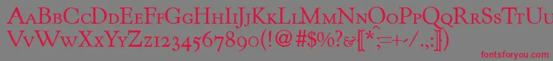 KentuckyoldstylesmcRegularDb Font – Red Fonts on Gray Background