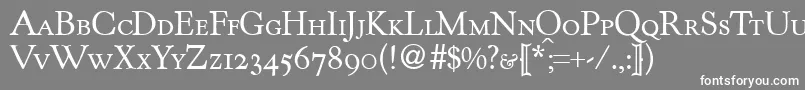 KentuckyoldstylesmcRegularDb Font – White Fonts on Gray Background
