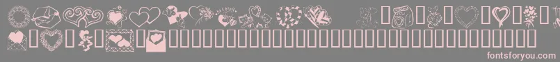Kr Kats Got A New Valentine Font – Pink Fonts on Gray Background