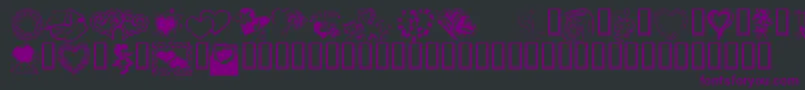 Kr Kats Got A New Valentine Font – Purple Fonts on Black Background