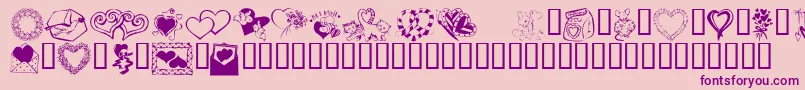 Kr Kats Got A New Valentine Font – Purple Fonts on Pink Background