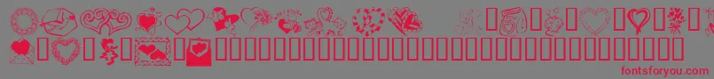 fuente Kr Kats Got A New Valentine – Fuentes Rojas Sobre Fondo Gris
