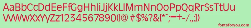 RavennaSerialRegularDb Font – Red Fonts on Green Background