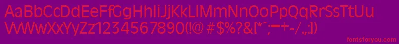 RavennaSerialRegularDb Font – Red Fonts on Purple Background