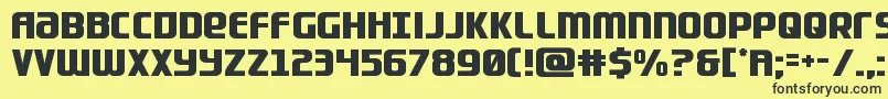 Lightsiderstraight Font – Black Fonts on Yellow Background