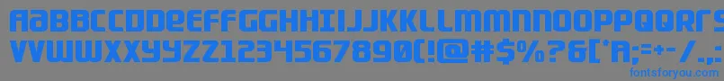 フォントLightsiderstraight – 灰色の背景に青い文字