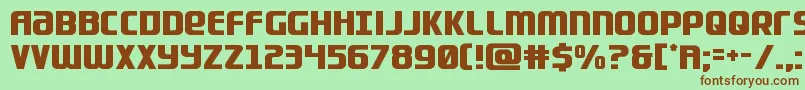 Lightsiderstraight Font – Brown Fonts on Green Background