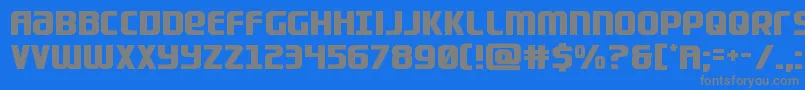 Lightsiderstraight-Schriftart – Graue Schriften auf blauem Hintergrund