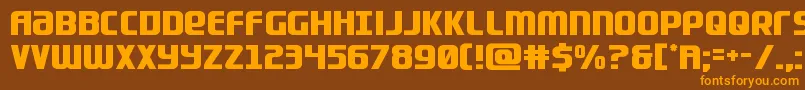 Шрифт Lightsiderstraight – оранжевые шрифты на коричневом фоне