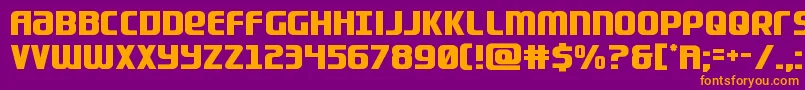 Lightsiderstraight Font – Orange Fonts on Purple Background