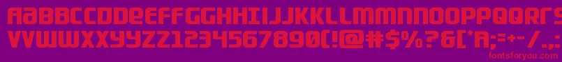 Lightsiderstraight Font – Red Fonts on Purple Background