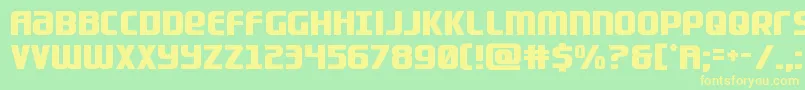 Lightsiderstraight Font – Yellow Fonts on Green Background