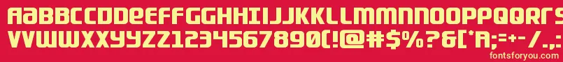 Lightsiderstraight Font – Yellow Fonts on Red Background