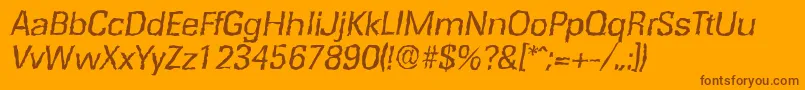 RochesterrandomItalic Font – Brown Fonts on Orange Background