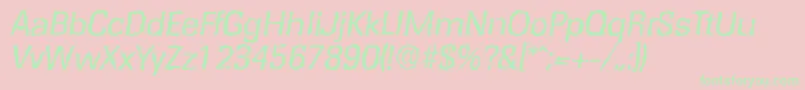 RochesterrandomItalic Font – Green Fonts on Pink Background