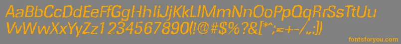 RochesterrandomItalic Font – Orange Fonts on Gray Background