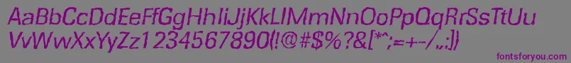 RochesterrandomItalic Font – Purple Fonts on Gray Background