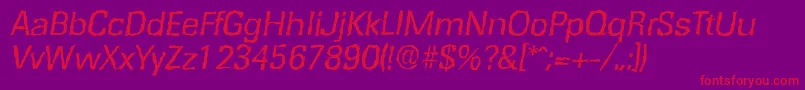 RochesterrandomItalic Font – Red Fonts on Purple Background