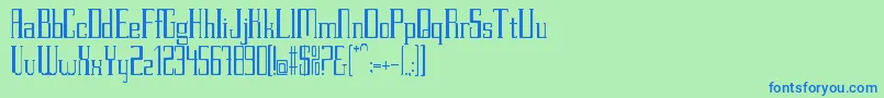 PettitV.2Regular Font – Blue Fonts on Green Background