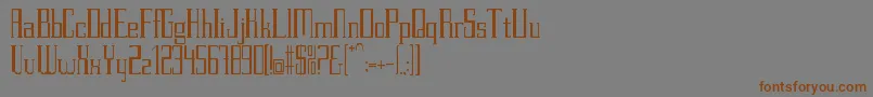 PettitV.2Regular Font – Brown Fonts on Gray Background