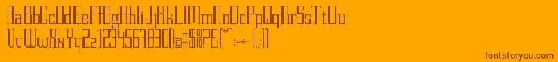 PettitV.2Regular Font – Brown Fonts on Orange Background